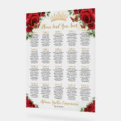 赤いバラの花のスイート 15 16 キンセアニエラ 着席案内 アクリルサイン (傾斜)