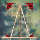 赤いバラの花のスイート 15 16 キンセアニエラ 着席表 アクリルサイン (ニュートラル)