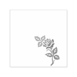 赤いバラの花のデザイン - クラシックフラワーの美しさ セルフインキングスタンプ