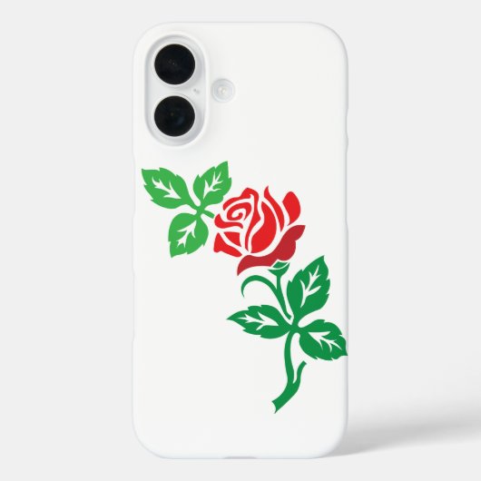 赤いバラの花のデザイン - クラシックフラワーの美しさ Case-Mate iPhoneケース (裏面)