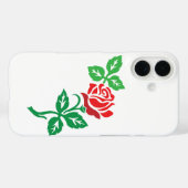 赤いバラの花のデザイン - クラシックフラワーの美しさ Case-Mate iPhoneケース (裏面 (横))