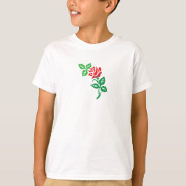 赤いバラの花のデザイン - クラシックフラワーの美 Tシャツ