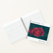 赤いバラの花のノートに花を覚える ノートブック (内部)