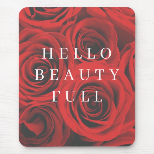 赤いバラの花のマウスパッド マウスパッド (正面)