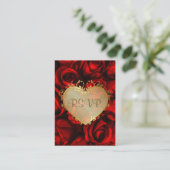 赤いバラの花の結婚記念日への返信 エンクロージャーカード (スタンド正面)