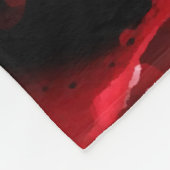 赤いバラの花の花びらの花は花を植えます フリースブランケット (角)