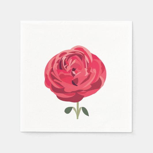 赤いバラの花の花束 赤いバラのパーティー スタンダードカクテルナプキン (正面)
