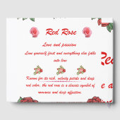 赤いバラの花の言語 ゲストブック (裏面)