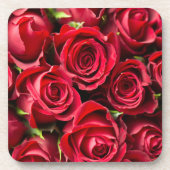 赤いバラの花は決して十分ではない コースター (正面)