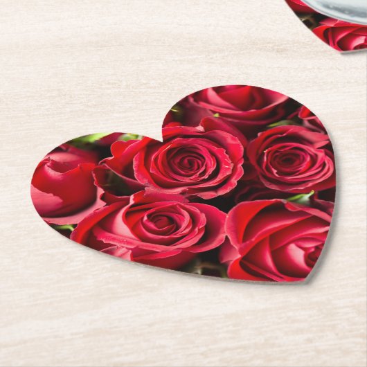 赤いバラの花は決して十分ではない ペーパーコースター (アングル)