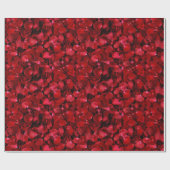 赤いバラの花びら横 ラッピングペーパー (フラット)