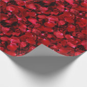 赤いバラの花びら横 ラッピングペーパー (角)