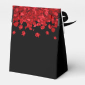 赤いバラの花びら ウェディング フェイバーボックス (裏面サイド)