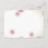 赤いバラの花びら ラブハート ウェディング レセプション エンクロージャーカード (裏面)