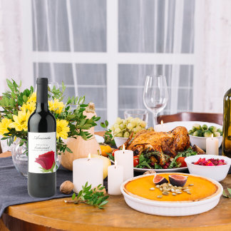 赤いバラの花嫁の伴娘提案 ワインラベル