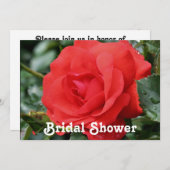 赤いバラの花嫁シャワー ウェディングシャワー 招待状 (正面/裏面)