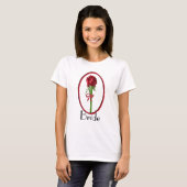赤いバラの花嫁Tシャツ Tシャツ (正面フル)