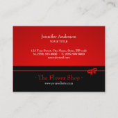 赤いバラの花屋の名刺 名刺 (裏面)