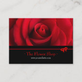 赤いバラの花屋の名刺 名刺 (正面)