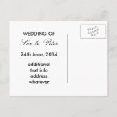 赤いバラの花束のモナ・リザ 案内ポストカード (裏面)