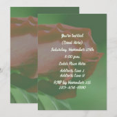 赤いバラの花束パーティー 招待状 (正面/裏面)