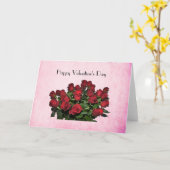 赤いバラの花束 カード (黄色い花)