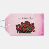 赤いバラの花束 ギフトタグ (裏面横)