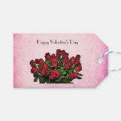 赤いバラの花束 ギフトタグ (正面(横))