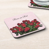 赤いバラの花束 コースター (左側)