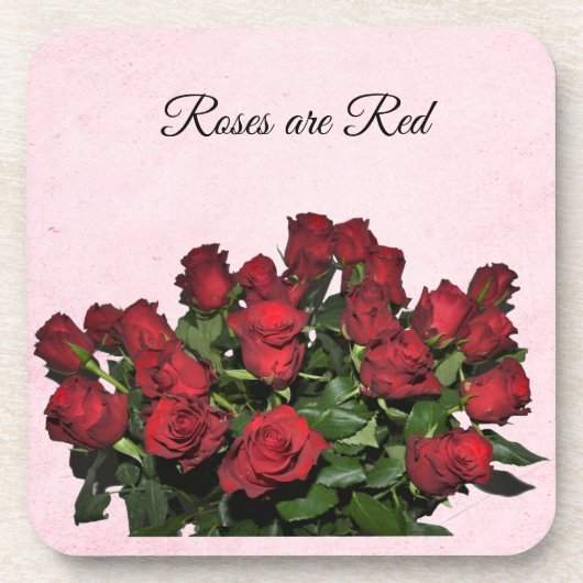 赤いバラの花束 コースター (正面)