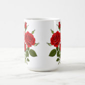 赤いバラの花束 コーヒーマグカップ (中央)