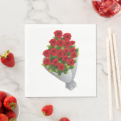 赤いバラの花束 スタンダードランチョンナプキン (インサイチュ)