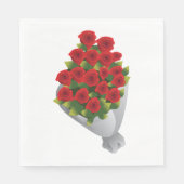 赤いバラの花束 スタンダードランチョンナプキン (正面)