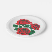 赤いバラの花束 フォーマルウェディング ペーパープレート (アングル)