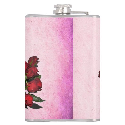 赤いバラの花束 フラスク (裏面)