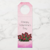 赤いバラの花束 ボトルネックタグ (正面)