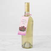 赤いバラの花束 ボトルネックタグ (アングル)