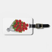 赤いバラの花束 ラゲッジタグ (正面横)