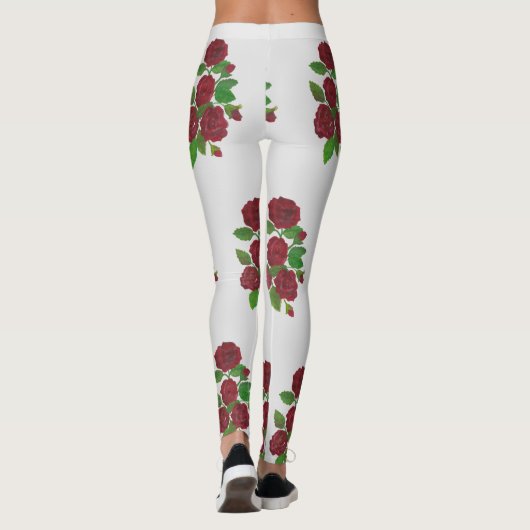 赤いバラの花束 レギンス (裏面)