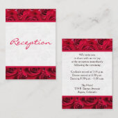 赤いバラの花束 付箋カード エンクロージャーカード (正面/裏面)