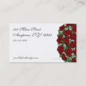 赤いバラの花束 名刺 (裏面)