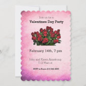 赤いバラの花束 招待状 (正面)