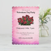 赤いバラの花束 招待状 (スタンド正面)