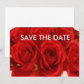 赤いバラの花束 招待状 / お知らせ (正面/裏面)