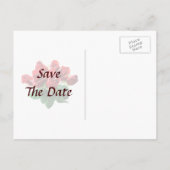 赤いバラの花束 Save the Date 案内ポストカード (裏面)