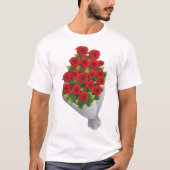 赤いバラの花束 Tシャツ (正面)