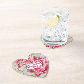 赤いバラの花柄パーティープレート ペーパーコースター (インサイチュ)