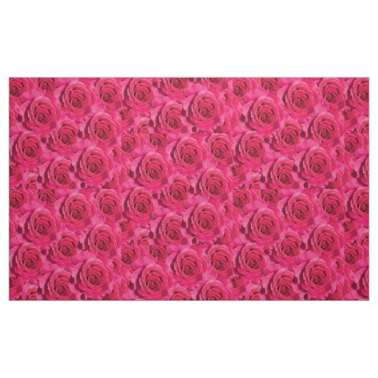 赤いバラの花柄 ファブリック (ファットクウォーター)