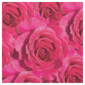 赤いバラの花柄 ファブリック (クローズアップ)