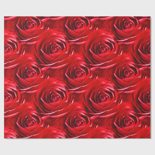 赤いバラの花模様の壁紙の抽象的な中心 ラッピングペーパー (フラット)